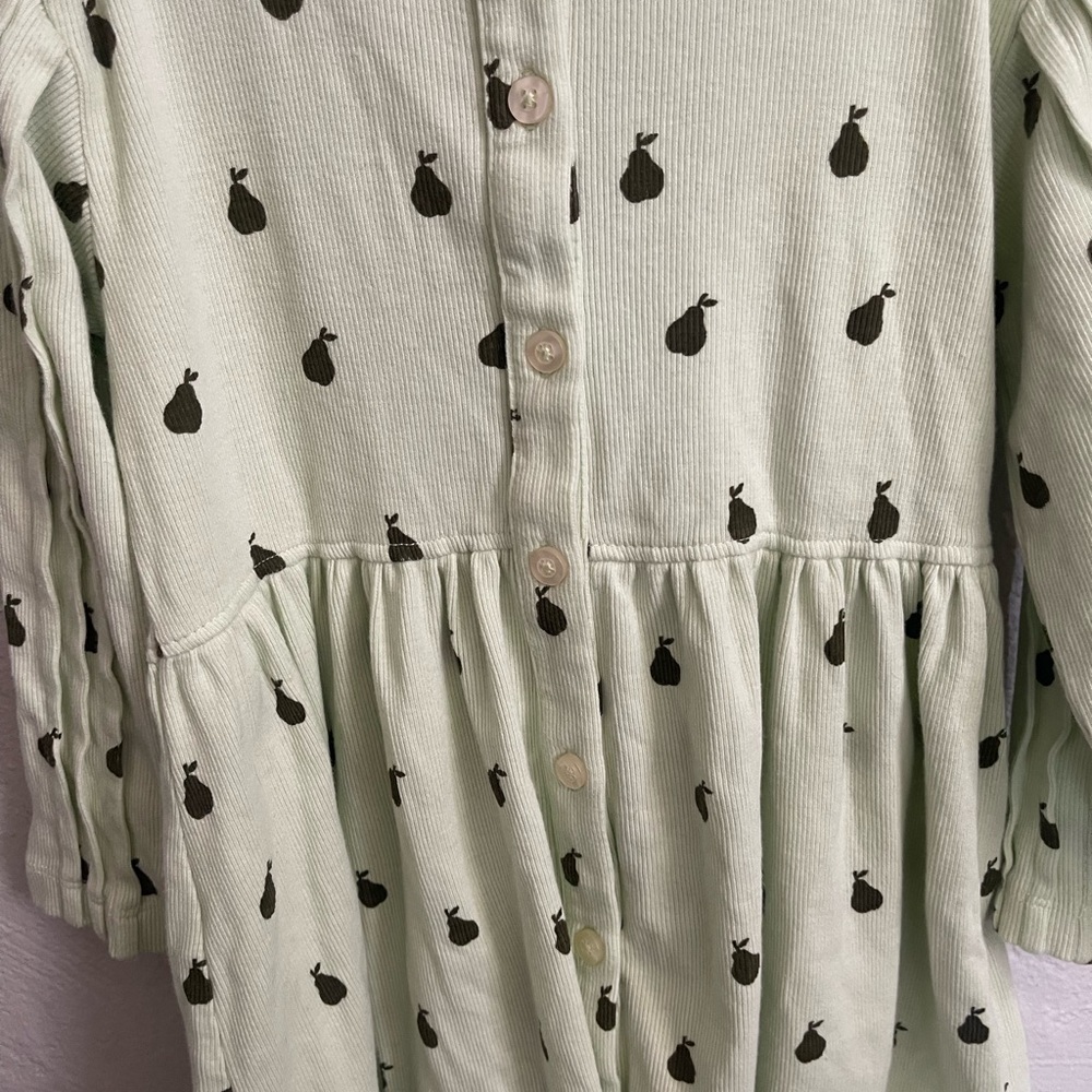 Kate Quinn Kids Green Dress with Pear Print - Picture 5 of 5
